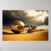 Golden Orbs in the Desert Storm Poster (Vorne)