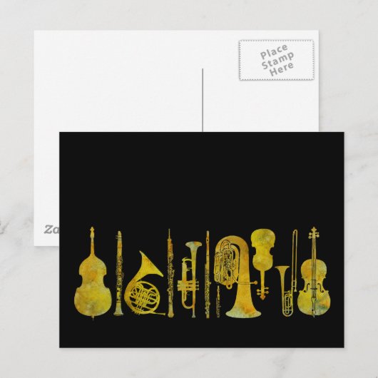 Golden Orchestra Postkarte (Vorne/Hinten)