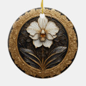 Golden Orchid Design Keramik Ornament (Hinten)