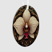 Golden Orchid Design Ornament (Vorderseite)