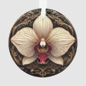 Golden Orchid Design Ornament (Rückseite)