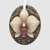 Golden Orchid Design Ornament (Vorderseite)