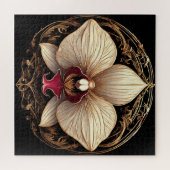 Golden Orchid Design Puzzle (Horizontal)