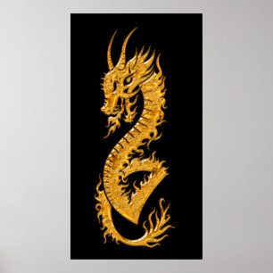 Golden Orial Dragon 02 (rechts) Poster