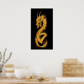 Golden Orial Dragon 02 (rechts) Poster (Küche)