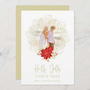 Golden Ornament Foto Weihnachten Blume geblüht