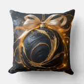 Golden Ornament Glamour Throw Pillow Kissen (Vorderseite)