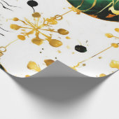 Golden Ornament Joy Christmas Wrap Geschenkpapier (Ecke)