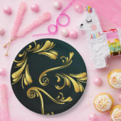 Golden ornament paper plates pappteller (Party)