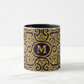 Golden Ornamental Mit Monogramm Tasse (Zentrum)