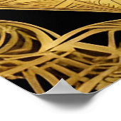Golden Ornamental Tiger Arte e Cultur Poster (Ecke)