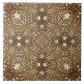 Golden Ornate Ceramic Tile Fliese (Vorderseite)