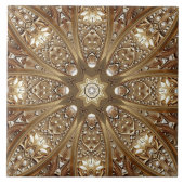 Golden Ornate Ceramic Tile Fliese (Vorderseite)