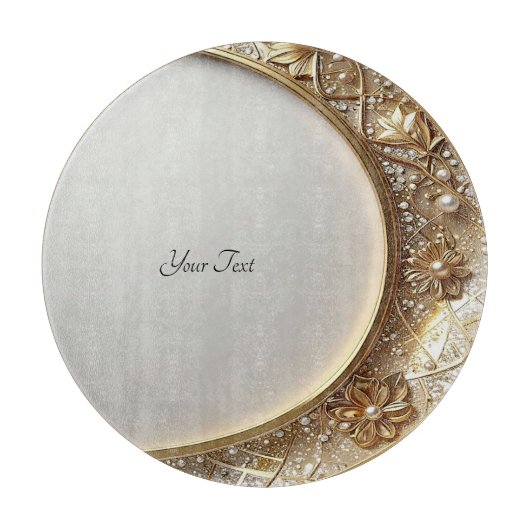 Golden Ornate Cutting Board Schneidebrett (Vorderseite)