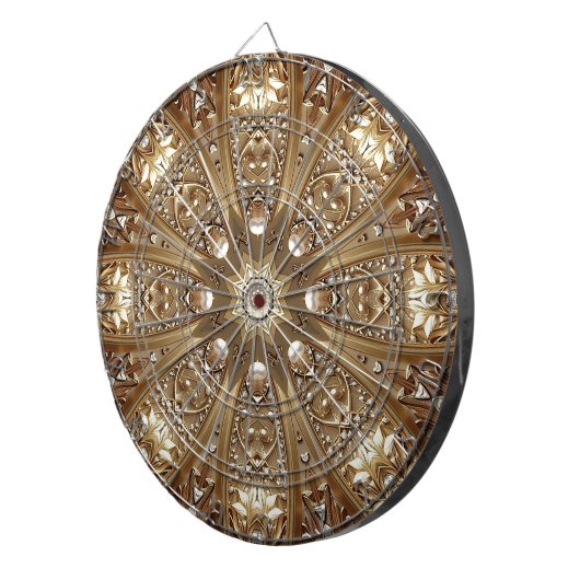 Golden Ornate Dartboard Dartscheibe (Vorderseite rechts)