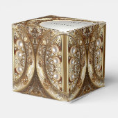 Golden Ornate Favor Box Geschenkschachtel (Rückseite)