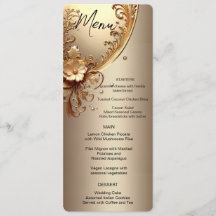 Golden Ornate Floral Menu