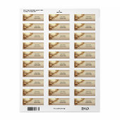 Golden Ornate Floral Return Address Label (Vorne)