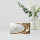 Golden Ornate Frame Business Card Visitenkarte (Stehend Vorderseite)
