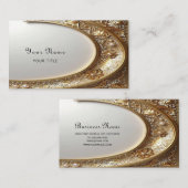 Golden Ornate Frame Business Card Visitenkarte (Vorne/Hinten)