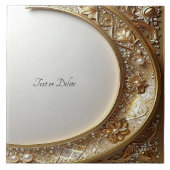 Golden Ornate Frame Ceramic Tile Fliese (Vorderseite)