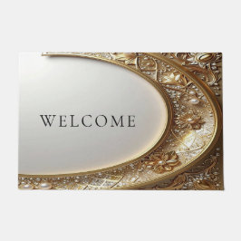 Golden Ornate Frame Doormat Fußmatte