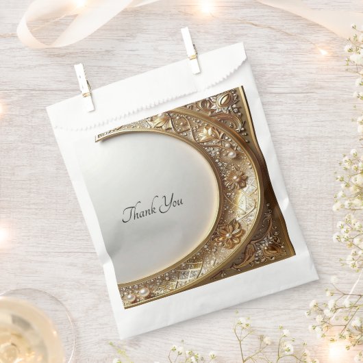 Golden Ornate Frame Favor Bag Geschenktütchen (Ausgeschnitten)