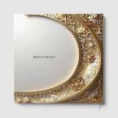 Golden Ornate Frame Guest Book Gästebuch (Rückseite)