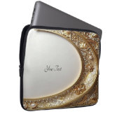 Golden Ornate Frame Laptop Sleeve (Vorne Rechts)