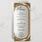 Golden Ornate Frame Menu Menükarte (Vorne/Hinten)
