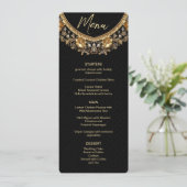 Golden Ornate Frame Menu Menükarte (Stehend Vorderseite)