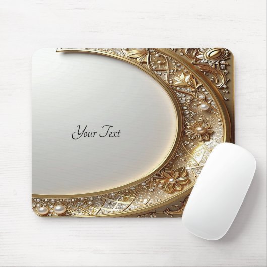 Golden Ornate Frame Mousepad (Mit Mouse)