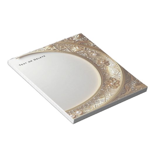 Golden Ornate Frame Notepad Notizblock (angewinkelt)
