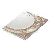 Golden Ornate Frame Notepad Notizblock (Rotiert)