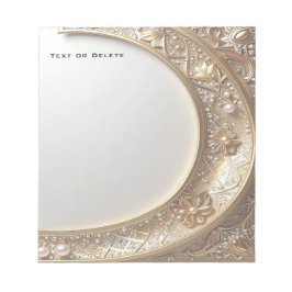 Golden Ornate Frame Notepad Notizblock