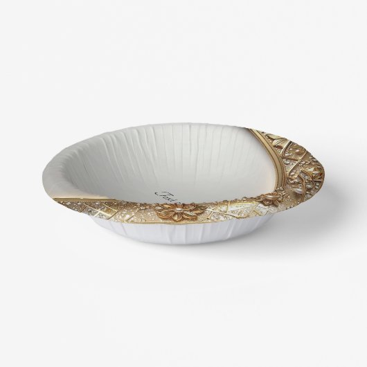 Golden Ornate Frame Pappteller (Gewinkelt)