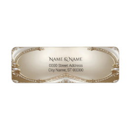 Golden Ornate Frame Pear Return Address Label