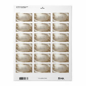 Golden Ornate Frame Return Address Label Adressaufkleber (Vorne)