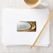 Golden Ornate Frame Return Address Label Adressaufkleber (Insitu)
