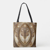 Golden Ornate Frame Tote Bag Tasche (Rückseite)