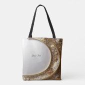 Golden Ornate Frame Tote Bag Tasche (Rückseite)