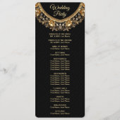 Golden Ornate Frame Wedding Program Programm (Rückseite)