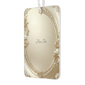 Golden Ornate Frame with Pearls Air Freshener Autolufterfrischer (Links)