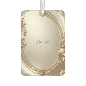 Golden Ornate Frame with Pearls Air Freshener Autolufterfrischer (Rückseite)