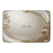 Golden Ornate Frame with Pearls Bath Mat Badematte (Vorderseite)