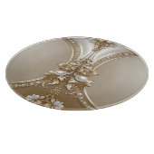 Golden Ornate Frame with Pearls Cutting Board Schneidebrett (Ecke)