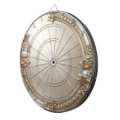 Golden Ornate Frame with Pearls Dartboard Dartscheibe (Vorderseite rechts)
