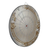 Golden Ornate Frame with Pearls Dartboard Dartscheibe (Vorderseite Links)
