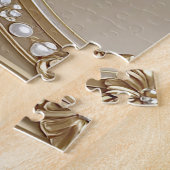 Golden Ornate Frame with Pearls Jigsaw Puzzle (Seite)