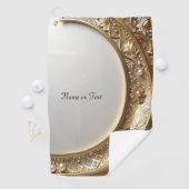 Golden Ornate Golf Towel Golfhandtuch (Insitu)